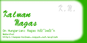 kalman magas business card